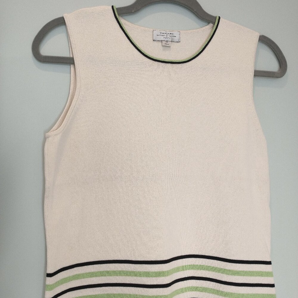 Tahari Silk Blend Tank Top Sweater Size 10P